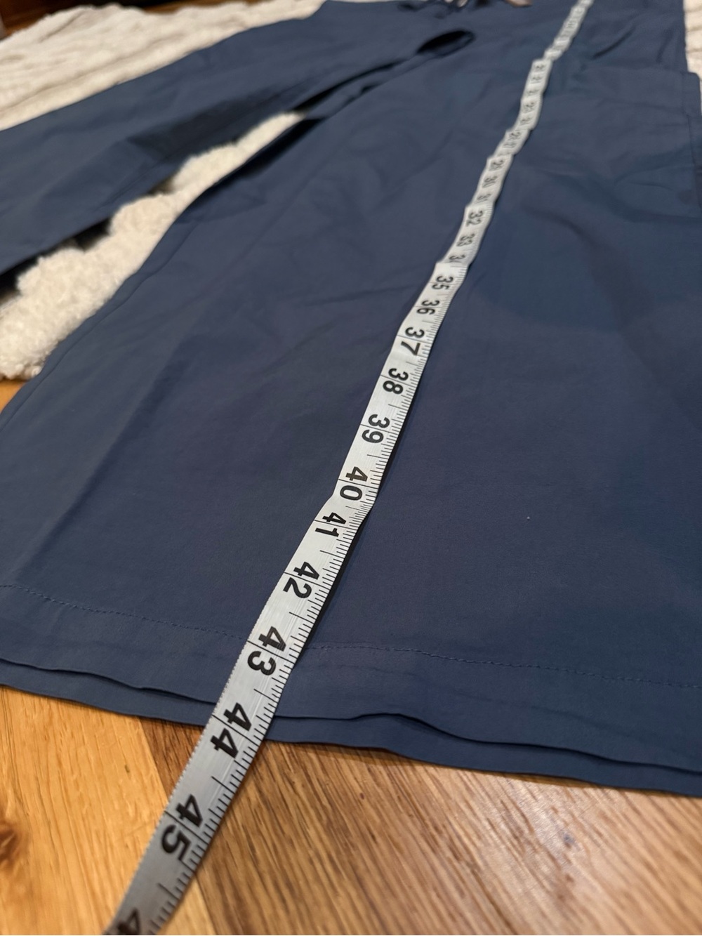 SKIMS Cotton Poplin Wide-Leg Lounge Trouser Pants Harbor Blue Med NWT!! - Picture 7 of 11